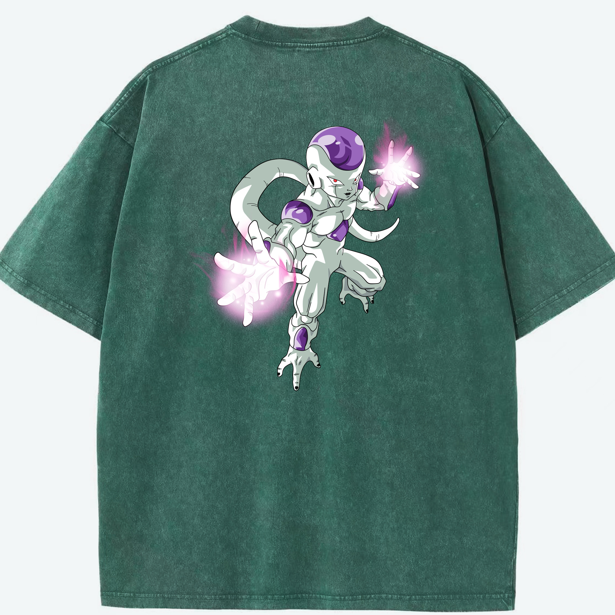 （画像用） ドラゴンボール フリーザ DRAGON BALL Frieza 綿100% ヴィンテージ風 半袖Tシャツ（背面プリント）